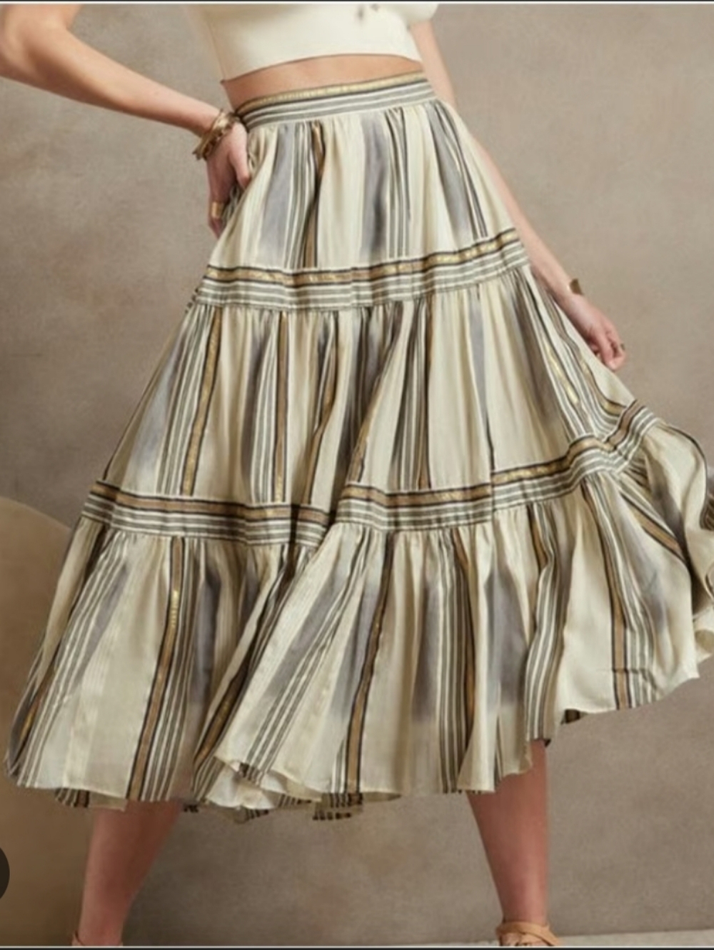 Banana Republic Zephyr Midi Skirt Size 4 Tall